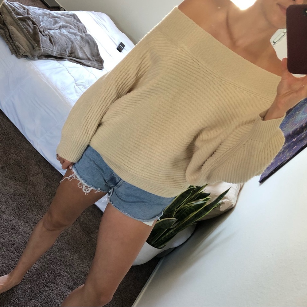 OTS tan sweater